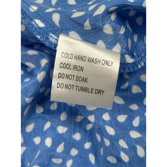 NWT Hello Molly Up Where We Belong Mini Dress Women's XS Blue Polka Dot Cottage - Picture 10 of 10